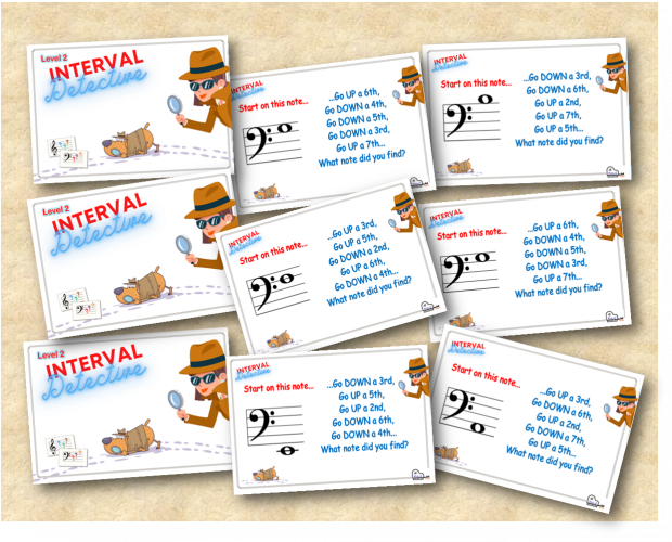 sight reading card game elementary level