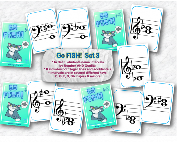 fun game for pitch reading musical intervals, ready to print, ready to play, multiple levels