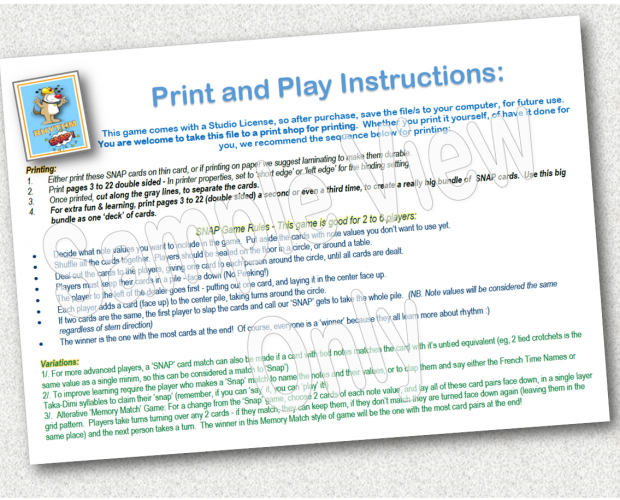 a fun way to learn notes, rhythm, sight reading, beginner, elementary, intermediate, music theory, ready to print and play