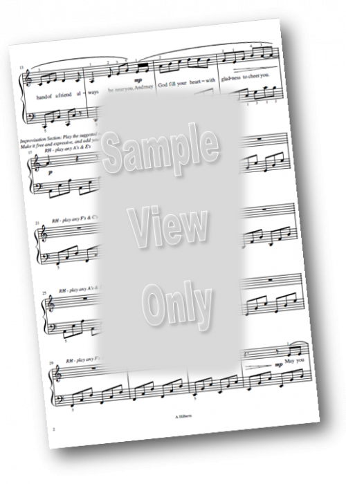 ‘A Celtic Blessing’ – Sheet Music & Improvisation