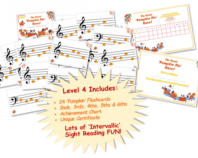 intervallic sight reading, fall music resources