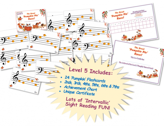 intervallic sight reading, fall music resources