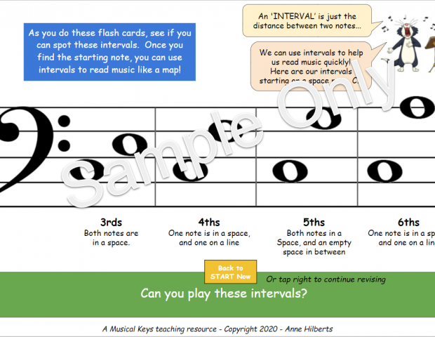 Music Flashcards | Pitch Reading Levels 1 to 6 88 Musical Keys