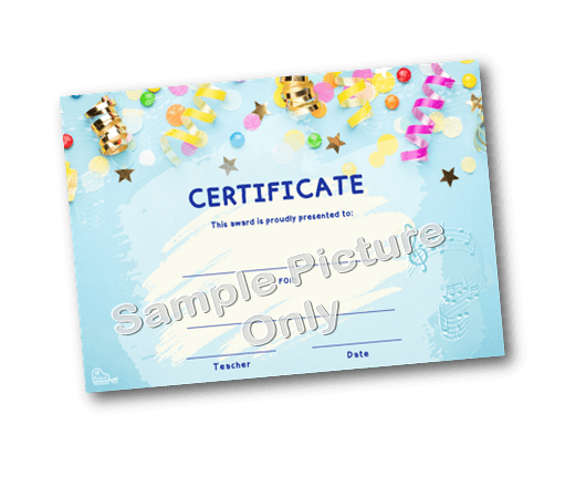 award certificates, music certificates