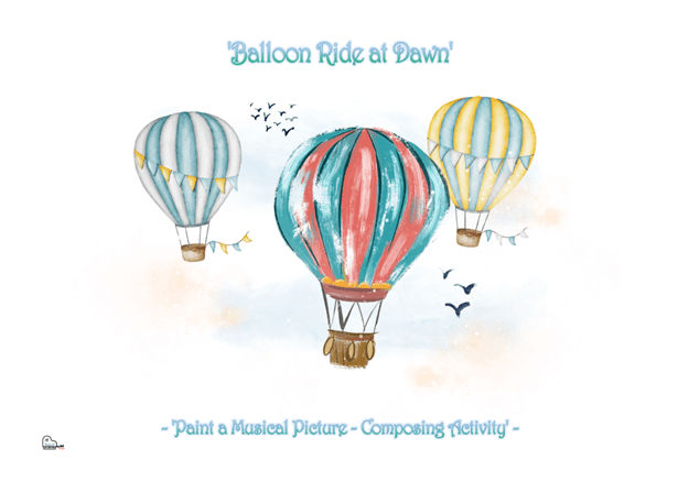 hot air balloon composing activity