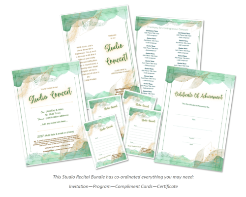 studio recital program template