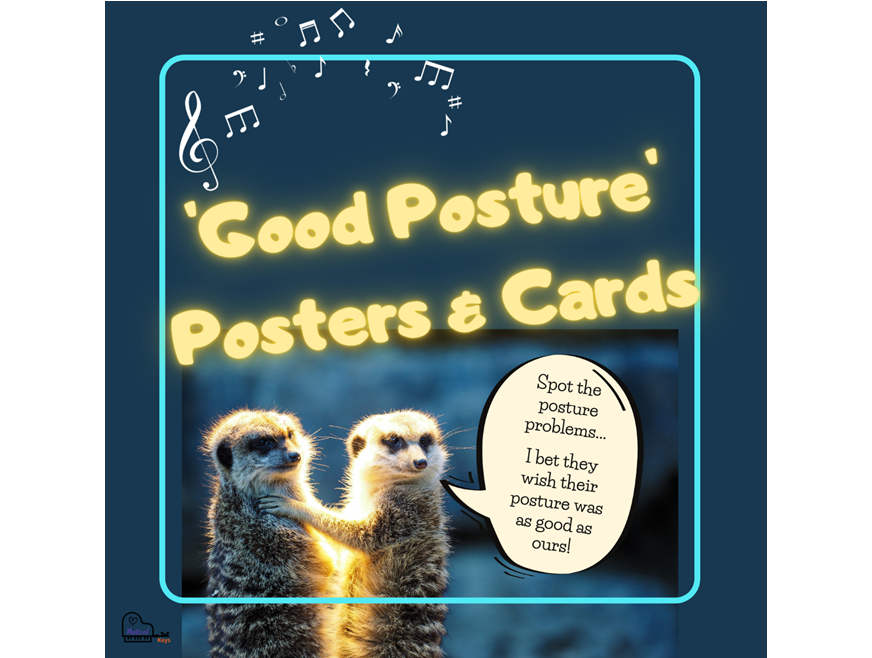‘Good Piano Posture’ Posters & Cards