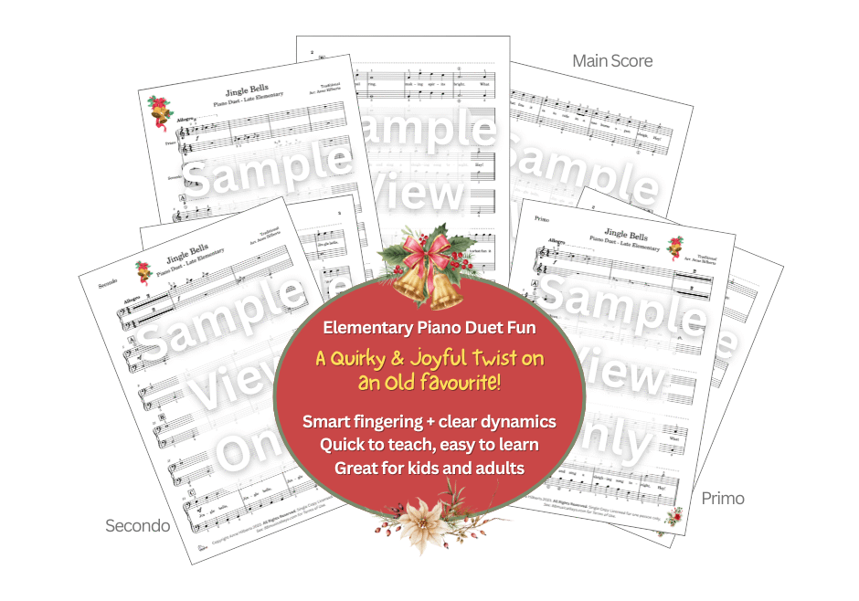‘Jingle Bells’ Piano Duet | Elementary Level
