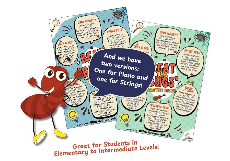 ‘Beat the Bugs’ Smart Music Practice Printable