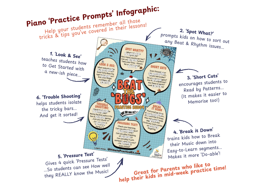 ‘Beat the Bugs’ Smart Music Practice Printable